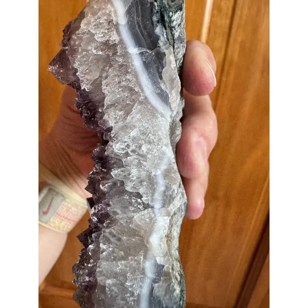 Soledadji Amethyst Cluster w/ Hematite | 414g | Deep Purple Crystal | Beautiful